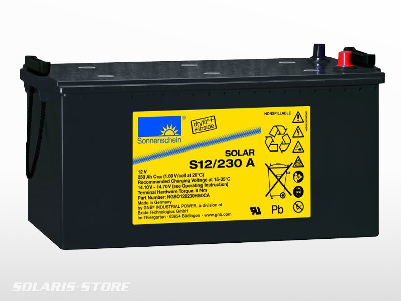 Battery Solar Lead 12v230ah s12/230a